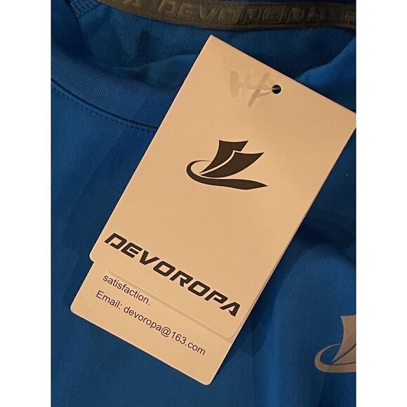 Devoropa‎ Blue Long Sleeve Mock Neck Pullover Thermal Top Size L - Picture 5 of 7